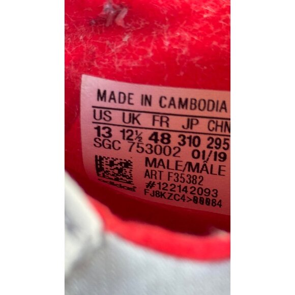 Adidas X 19.3 Soccer Cleats Mens Size 13 Silver & Red Low-Top Firm Ground Shoes - Picture 6 of 12